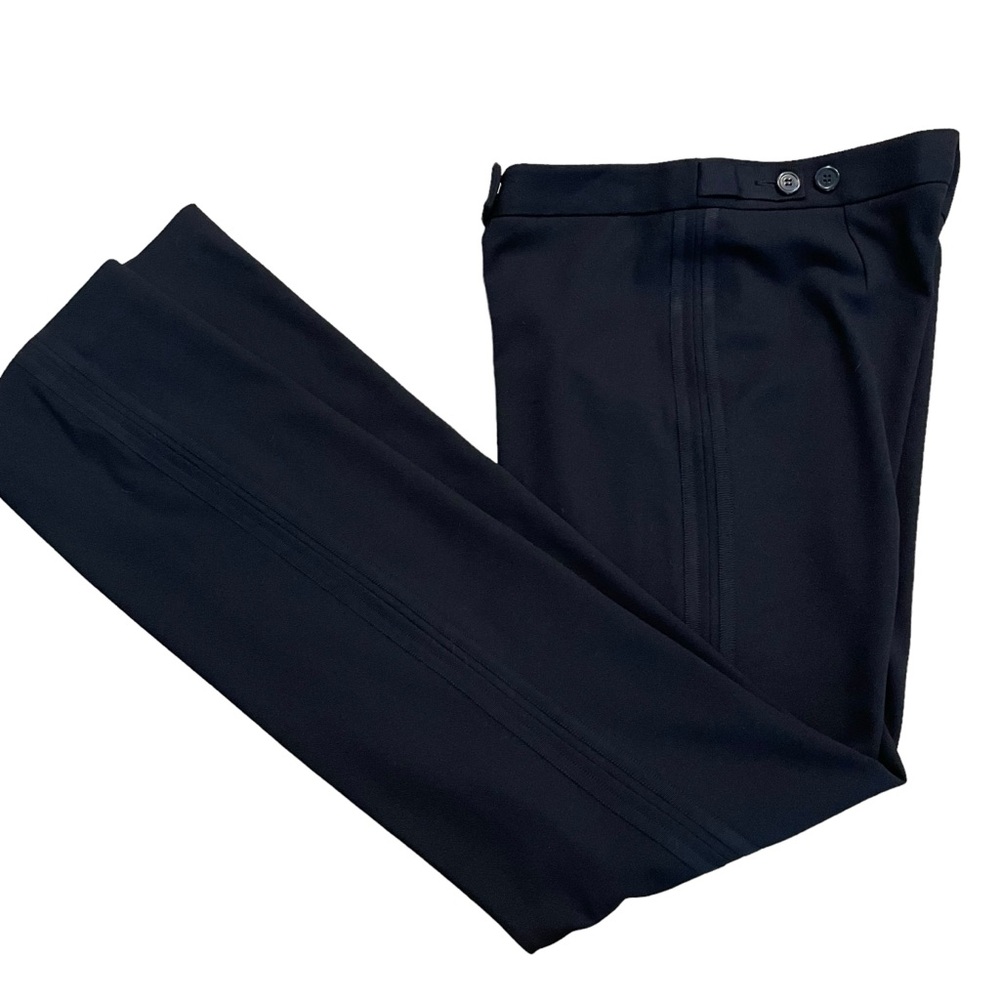 BCBGMaxazria Black Wide Leg Tuxedo Trouser Pants.  Size 8L